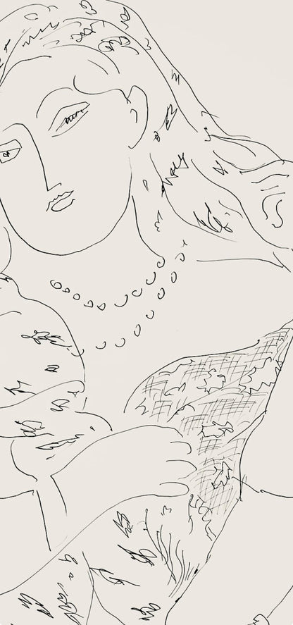 Henri Matisse, Srie K, Var. 6 (Duthuit 9), Henri Matisse, Dessins, Thmes Et Variations, Lithograph