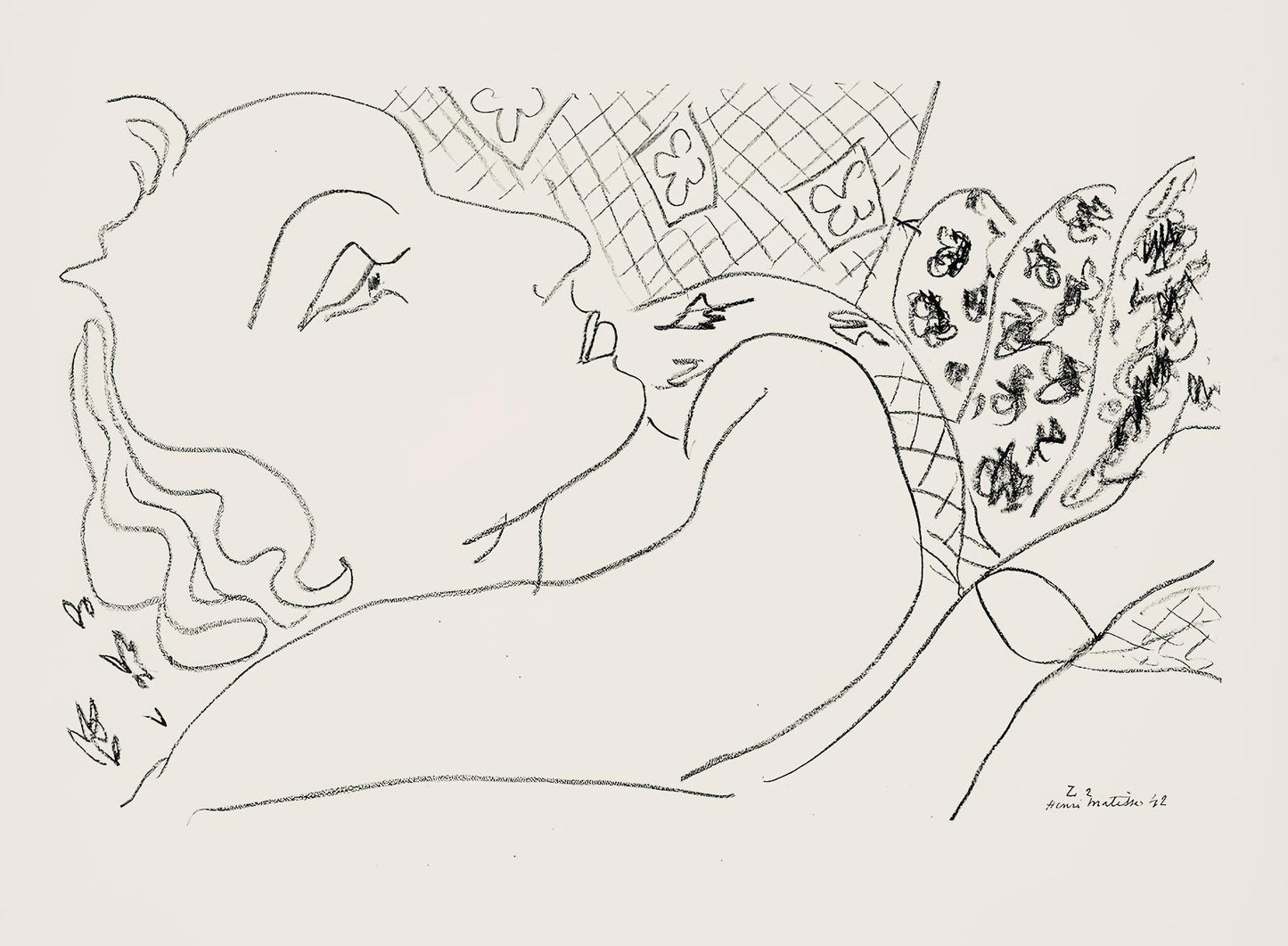 Henri Matisse, Srie Z, Var. 2 (Duthuit 9), Henri Matisse, Dessins, Thmes Et Variations, Lithograph