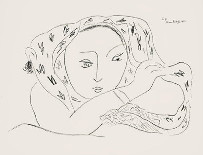 Henri Matisse, Srie L, Var. 7 (Duthuit 9), Henri Matisse, Dessins, Thmes Et Variations, Lithograph