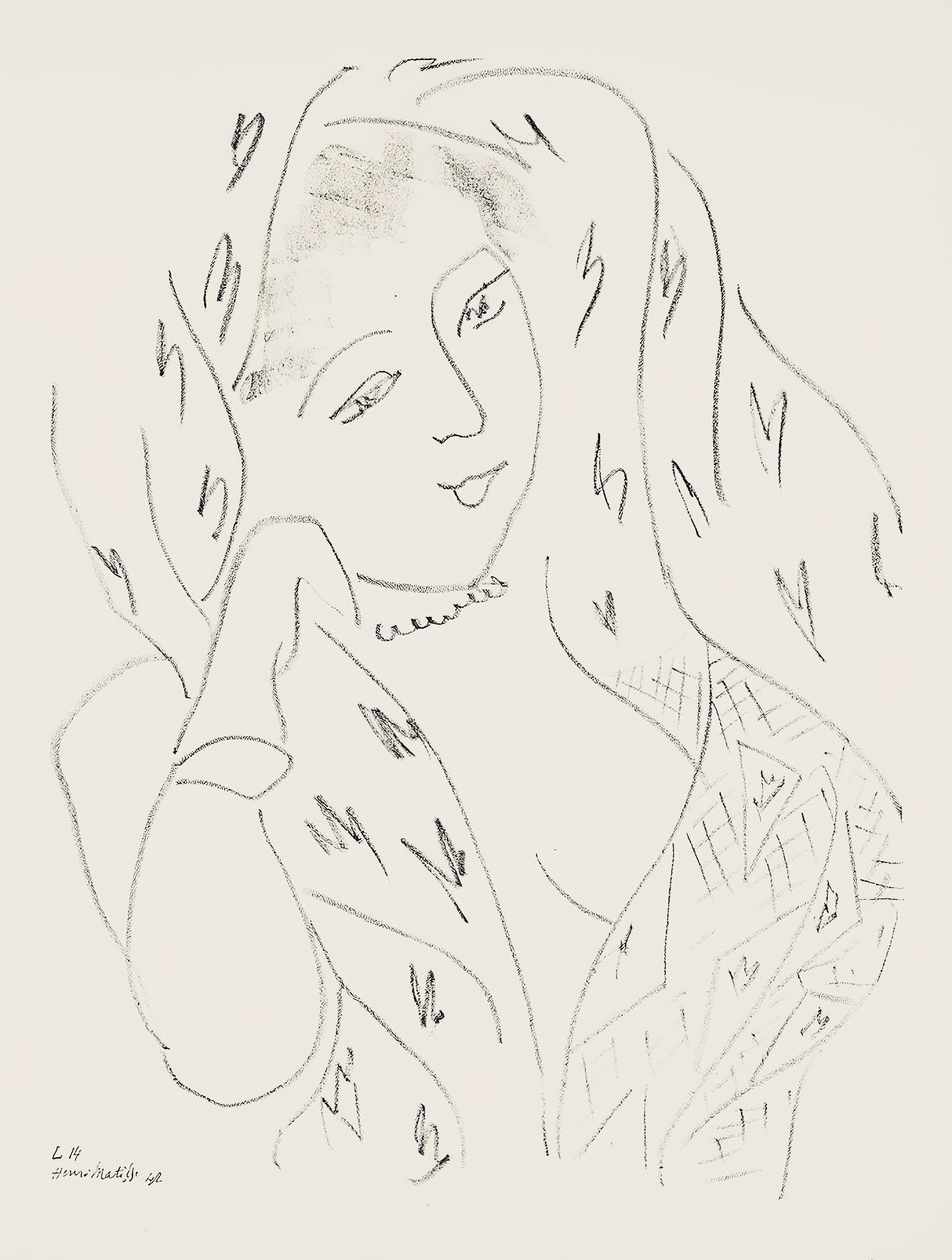 Henri Matisse, Srie L, Var. 14 (Duthuit 9), Henri Matisse, Dessins, Thmes Et Variations, Lithograph