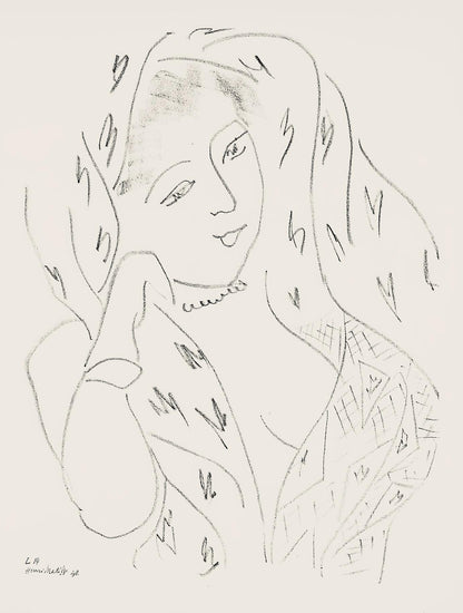 Henri Matisse, Srie L, Var. 14 (Duthuit 9), Henri Matisse, Dessins, Thmes Et Variations, Lithograph