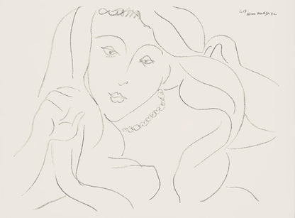 Henri Matisse, Srie L, Var. 13 (Duthuit 9), Henri Matisse, Dessins, Thmes Et Variations, Lithograph