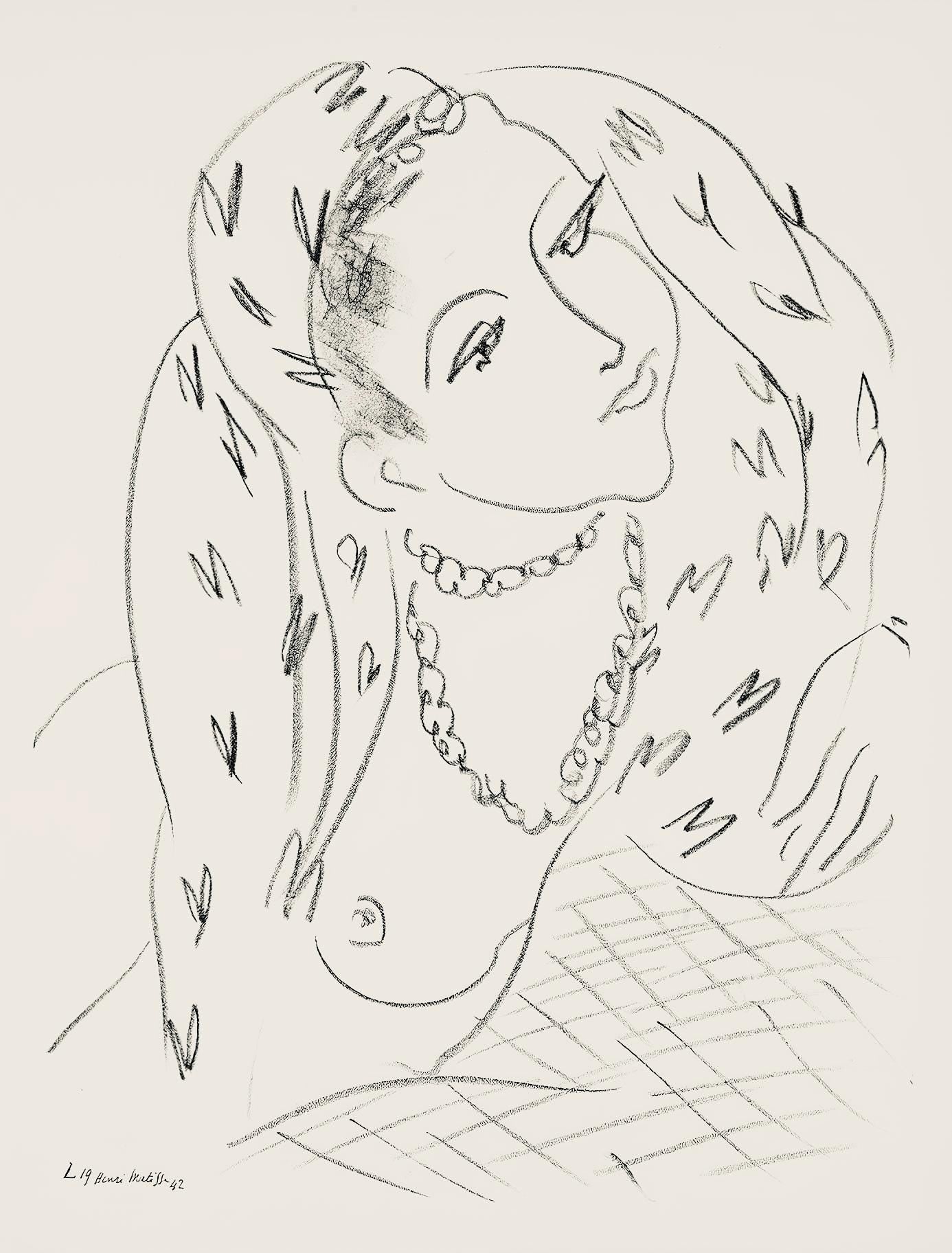 Henri Matisse, Srie L, Var. 16 (Duthuit 9), Henri Matisse, Dessins, Thmes Et Variations, Lithograph