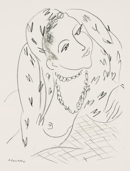 Henri Matisse, Srie L, Var. 16 (Duthuit 9), Henri Matisse, Dessins, Thmes Et Variations, Lithograph