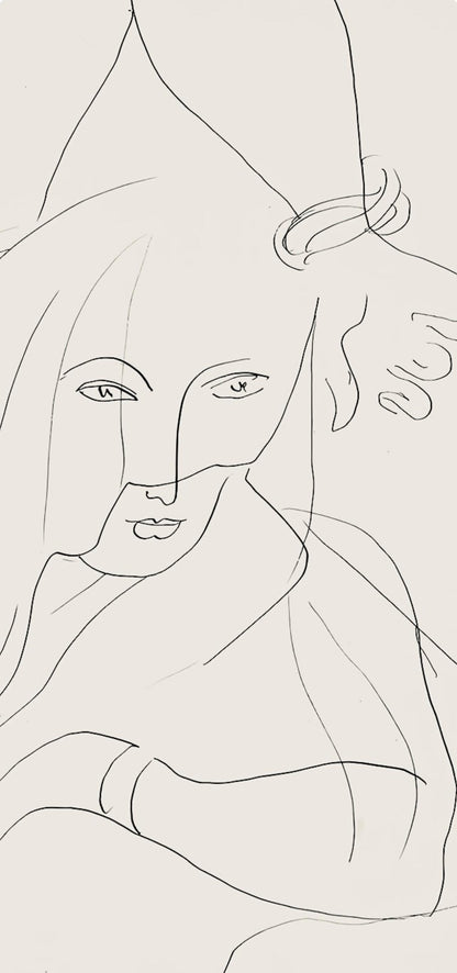 Henri Matisse, Srie V, Var. 7 (Duthuit 9), Henri Matisse, Dessins, Thmes Et Variations, Lithograph