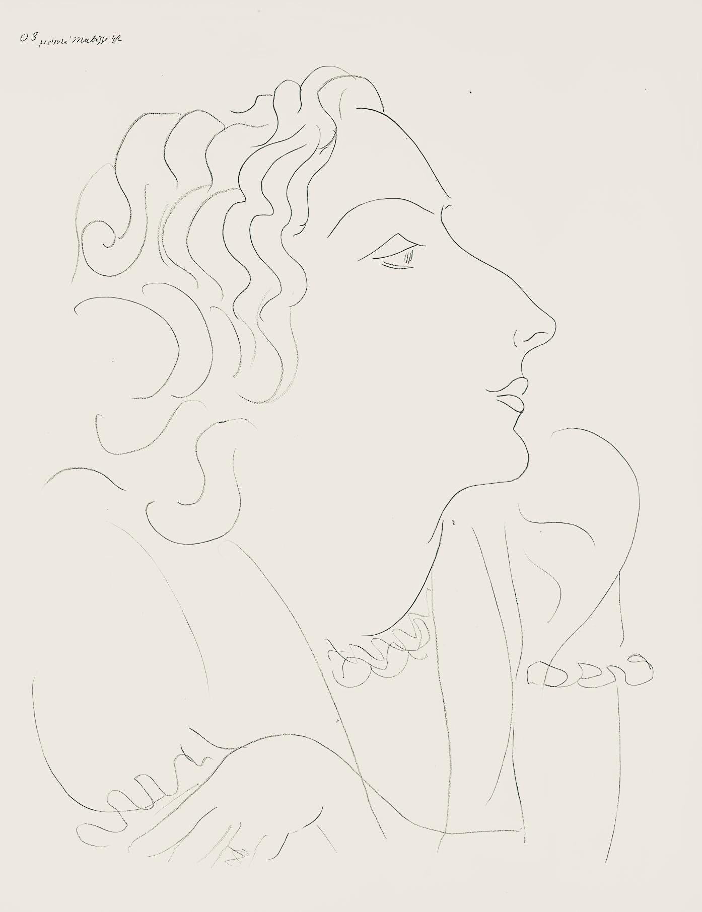 Henri Matisse, Srie O, Var. 3 (Duthuit 9), Henri Matisse, Dessins, Thmes Et Variations, Lithograph