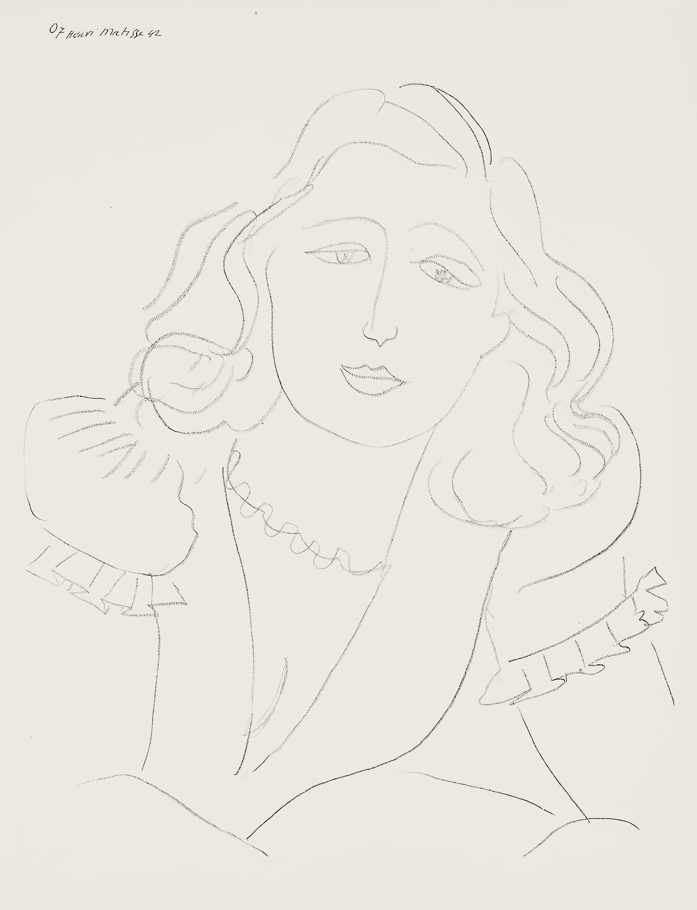 Henri Matisse, Srie O, Var. 7 (Duthuit 9), Henri Matisse, Dessins, Thmes Et Variations, Lithograph
