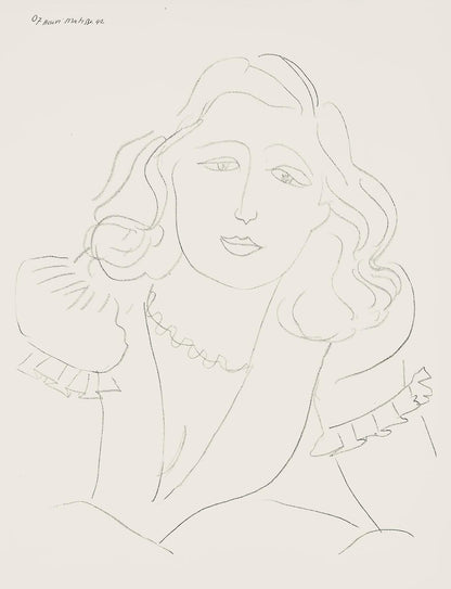 Henri Matisse, Srie O, Var. 7 (Duthuit 9), Henri Matisse, Dessins, Thmes Et Variations, Lithograph