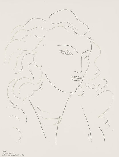 Henri Matisse, Srie O, Var. 8 (Duthuit 9), Henri Matisse, Dessins, Thmes Et Variations, Lithograph