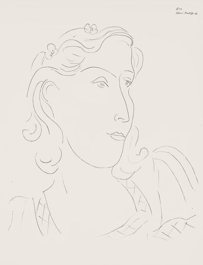 Henri Matisse, Srie O, Var. 12 (Duthuit 9), Henri Matisse, Dessins, Thmes Et Variations, Lithograph