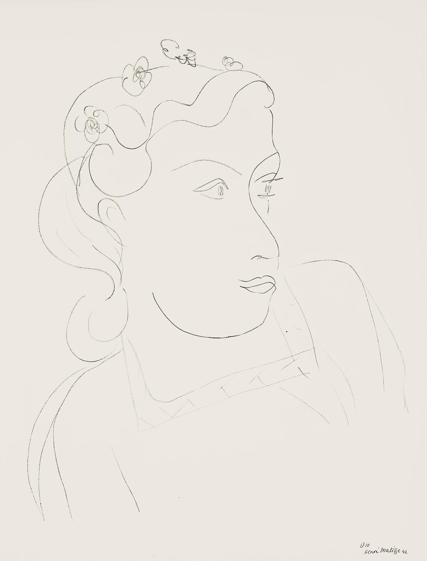 Henri Matisse, Srie O, Var. 10 (Duthuit 9), Henri Matisse, Dessins, Thmes Et Variations, Lithograph