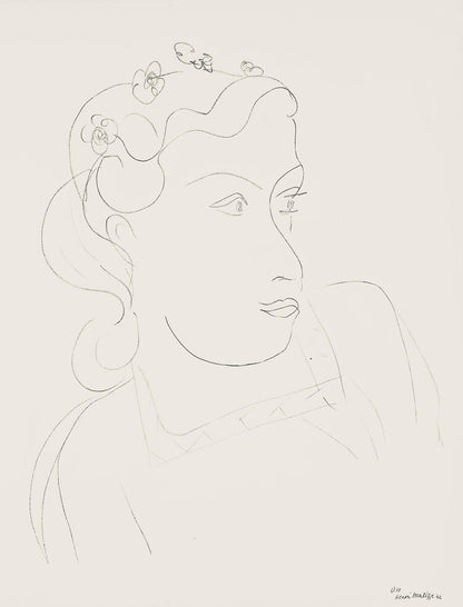 Henri Matisse, Srie O, Var. 10 (Duthuit 9), Henri Matisse, Dessins, Thmes Et Variations, Lithograph