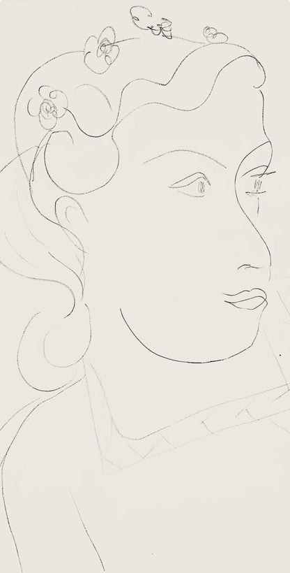 Henri Matisse, Srie O, Var. 10 (Duthuit 9), Henri Matisse, Dessins, Thmes Et Variations, Lithograph