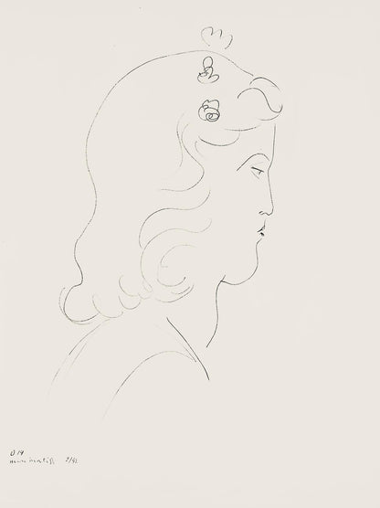 Henri Matisse, Srie O, Var. 14 (Duthuit 9), Henri Matisse, Dessins, Thmes Et Variations, Lithograph