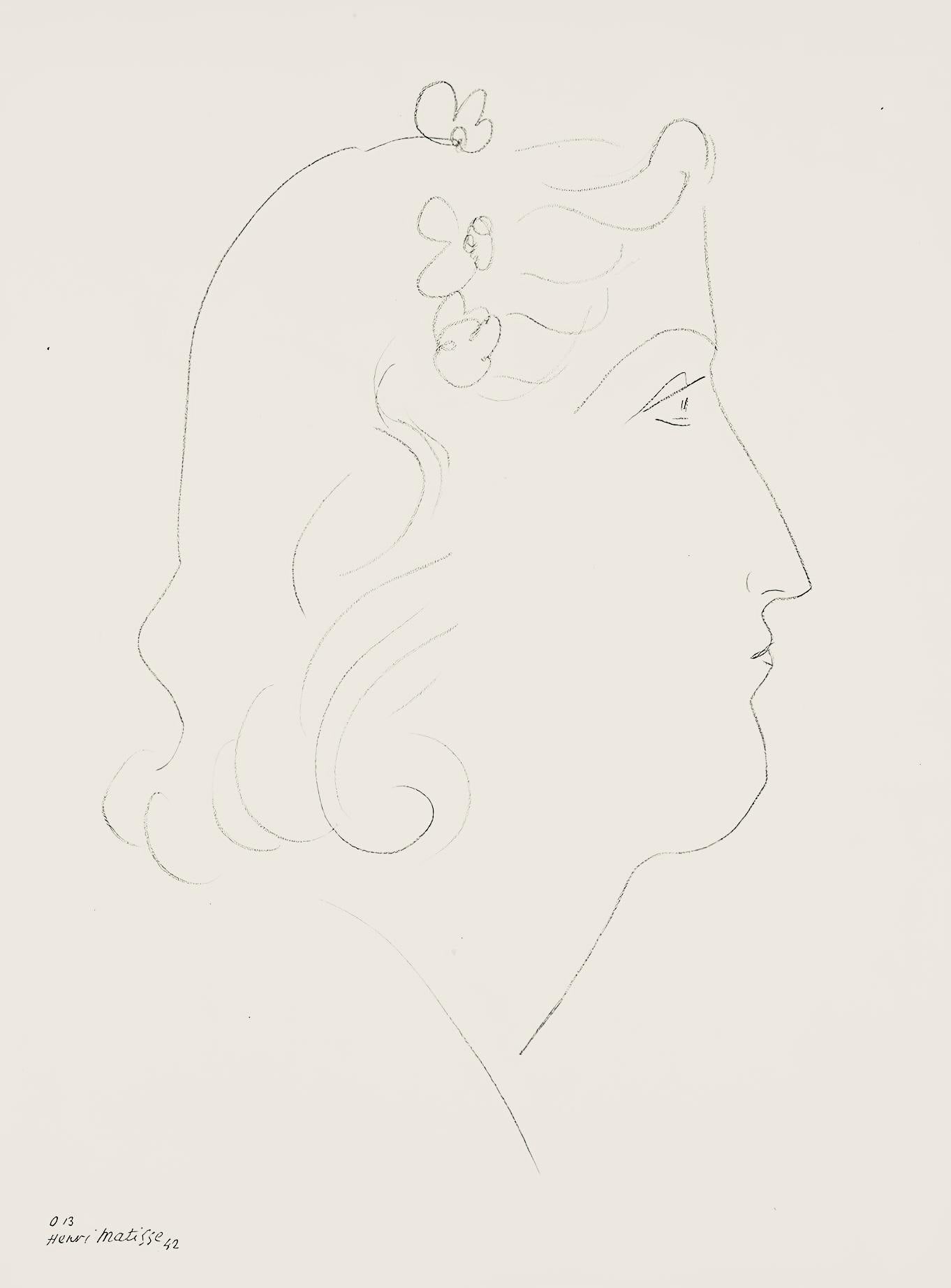 Henri Matisse, Srie O, Var. 13 (Duthuit 9), Henri Matisse, Dessins, Thmes Et Variations, Lithograph