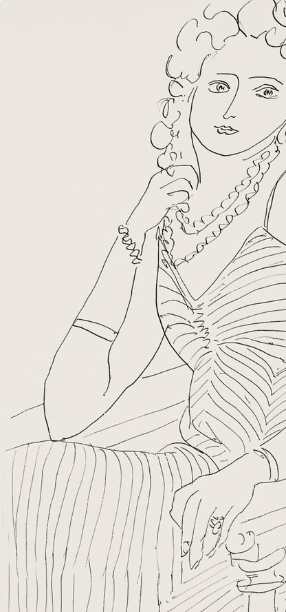 Henri Matisse, Srie P, Var. 2 (Duthuit 9), Henri Matisse, Dessins, Thmes Et Variations, Lithograph