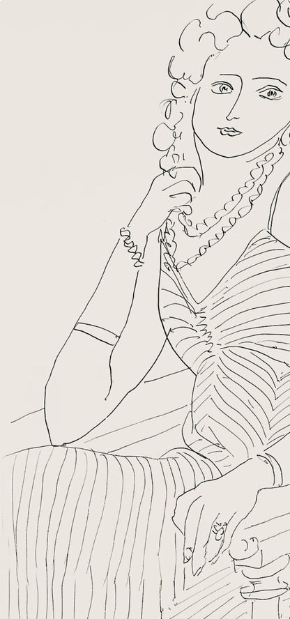 Henri Matisse, Srie P, Var. 2 (Duthuit 9), Henri Matisse, Dessins, Thmes Et Variations, Lithograph