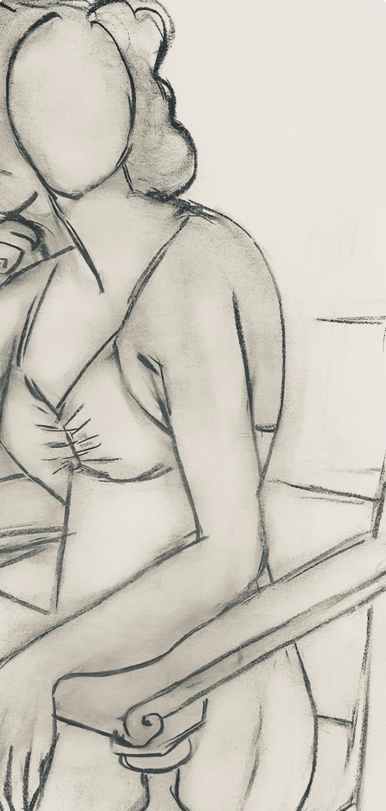 Henri Matisse, Srie P, Var. 1 (Duthuit 9), Henri Matisse, Dessins, Thmes Et Variations, Lithograph