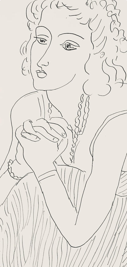Henri Matisse, Srie P, Var. 5 (Duthuit 9), Henri Matisse, Dessins, Thmes Et Variations, Lithograph