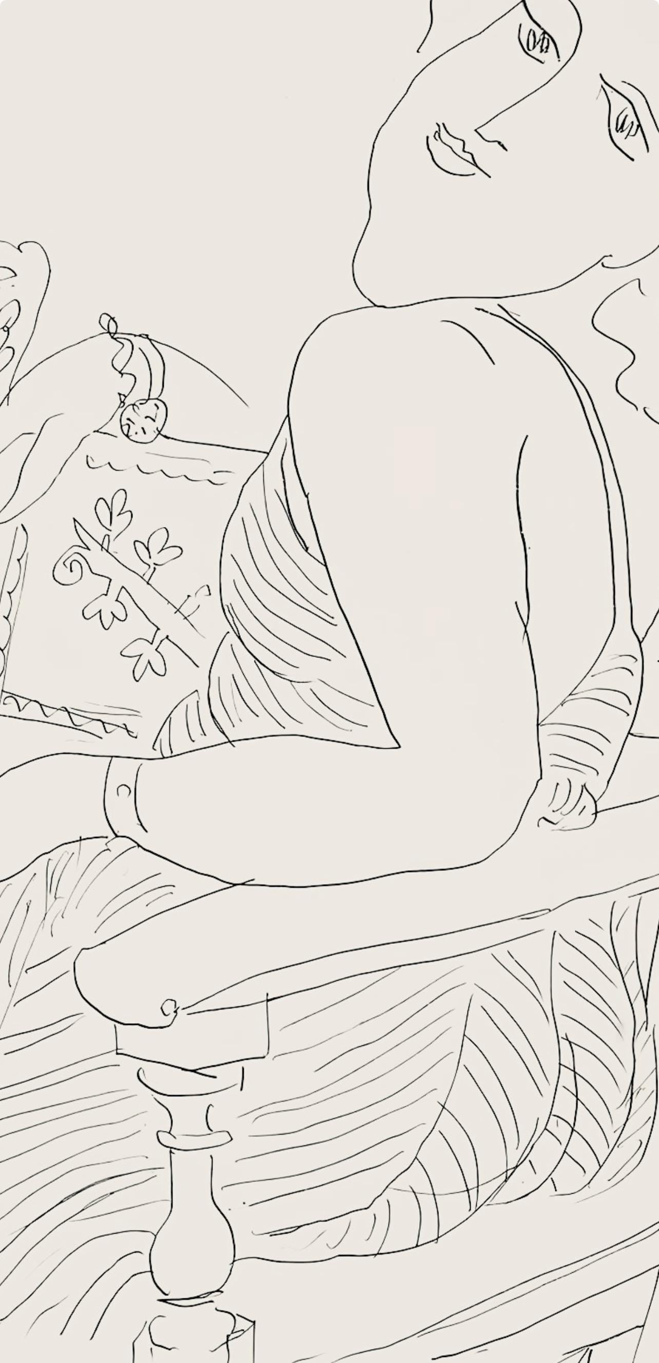 Henri Matisse, Srie P, Var. 6 (Duthuit 9), Henri Matisse, Dessins, Thmes Et Variations, Lithograph