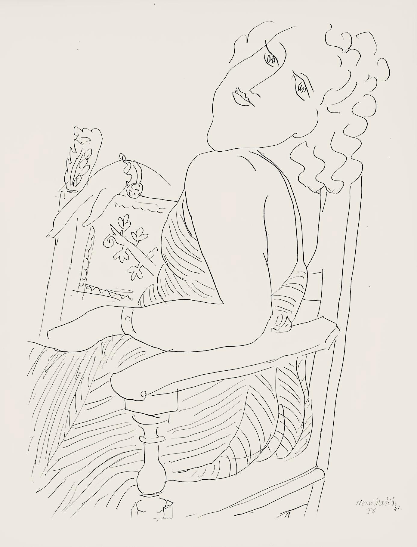 Henri Matisse, Srie P, Var. 6 (Duthuit 9), Henri Matisse, Dessins, Thmes Et Variations, Lithograph