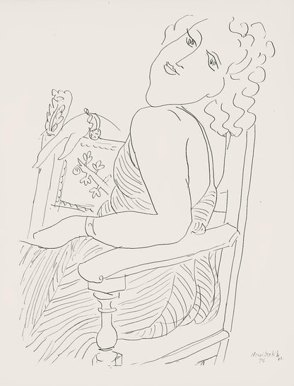 Henri Matisse, Srie P, Var. 6 (Duthuit 9), Henri Matisse, Dessins, Thmes Et Variations, Lithograph