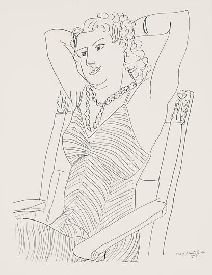 Henri Matisse, Srie P, Var. 4 (Duthuit 9), Henri Matisse, Dessins, Thmes Et Variations, Lithograph