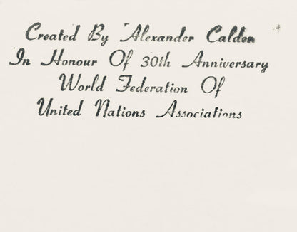 Alexander Calder, Composition, World Federation Of United Nations Associations, Lithograph