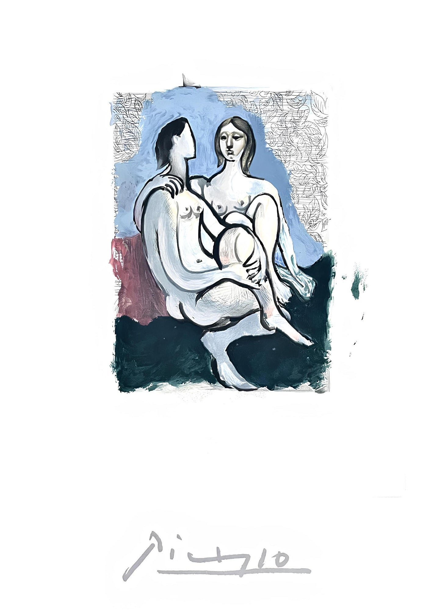 Pablo Picasso, La Couple, Marina Picasso Collection, Official Lithograph