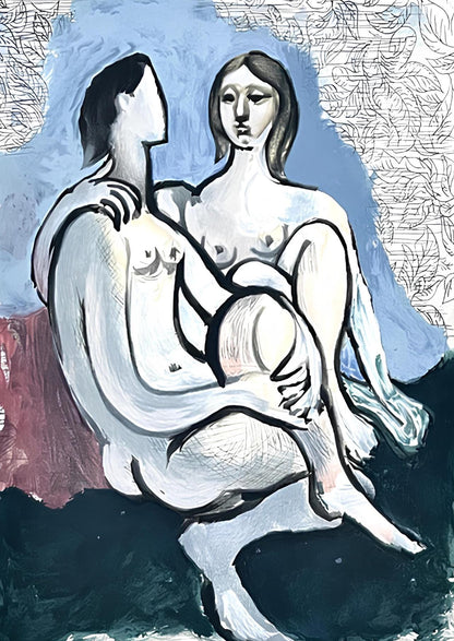 Pablo Picasso, La Couple, Marina Picasso Collection, Official Lithograph