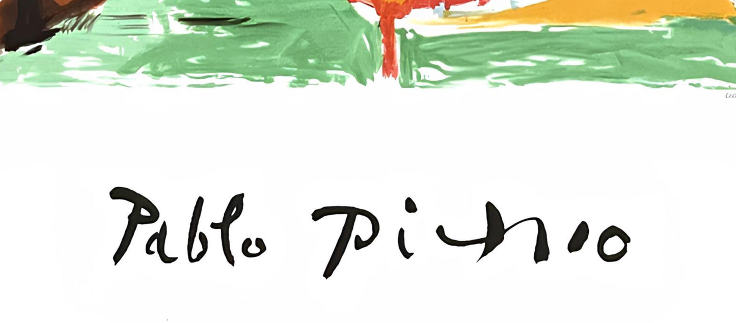 Pablo Picasso, Femme Accoude Au Drapeau Bleu Et Rouge, Marina Picasso Collection, Official