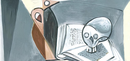 Pablo Picasso, Tte De Mort Et Livre, Marina Picasso Collection, Official Lithograph