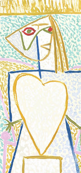 Pablo Picasso, Femme Au Buste En Coeur, Marina Picasso Collection, Official Lithograph