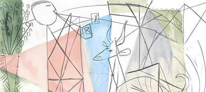 Pablo Picasso, Le Joueur De Flte Et Gazelle, Marina Picasso Collection, Official Lithograph