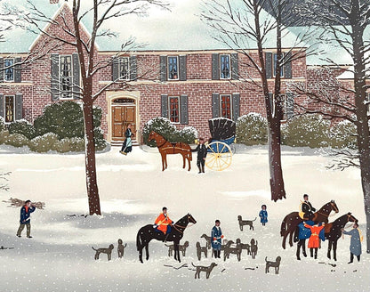 Michel Delacroix, La Chasse D'Hiver, Lithograph