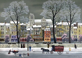 Michel Delacroix, La Neige Sur La Seine, Lithograph