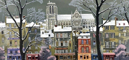 Michel Delacroix, La Neige Sur La Seine, Lithograph