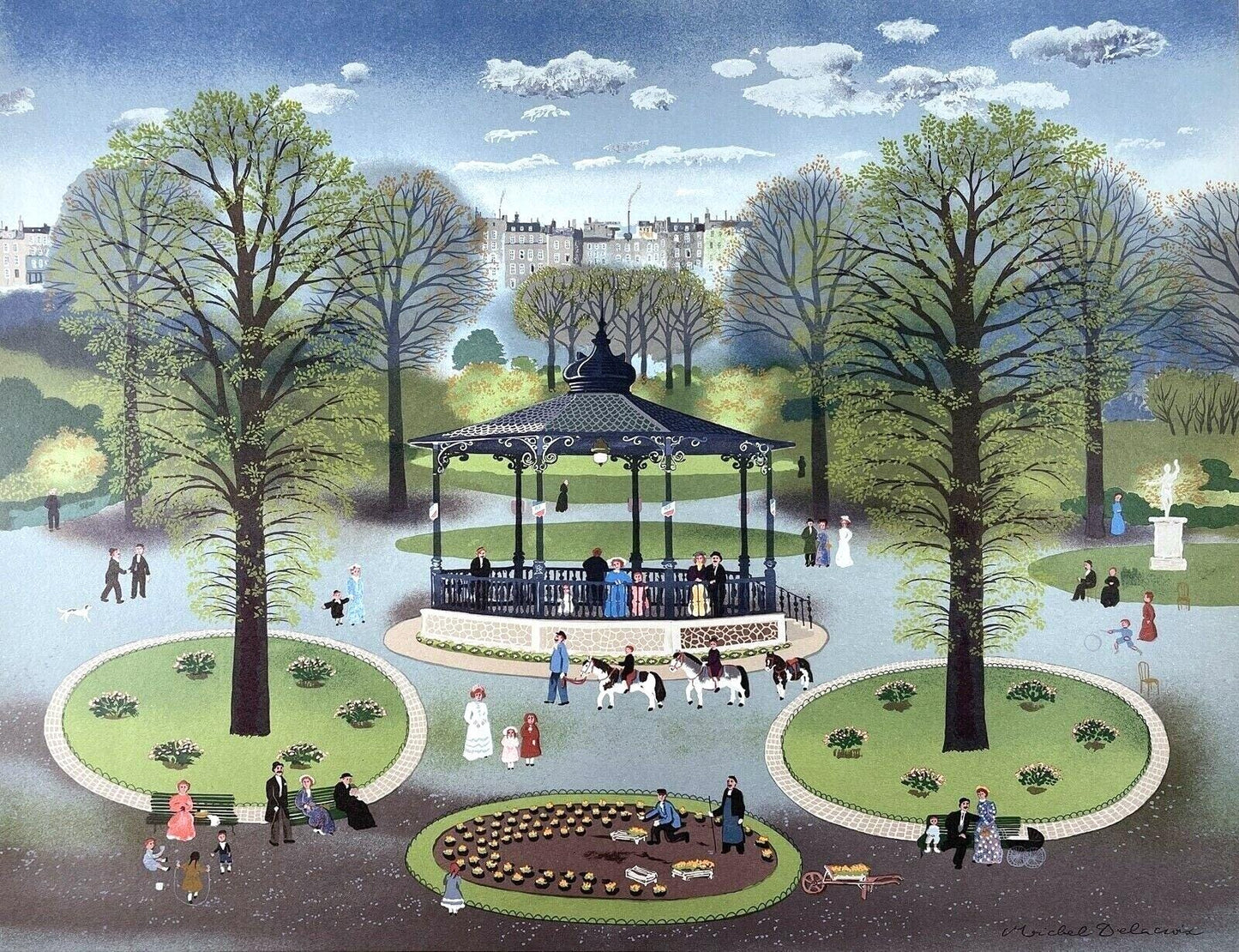 Michel Delacroix, Le Kiosque, Lithograph