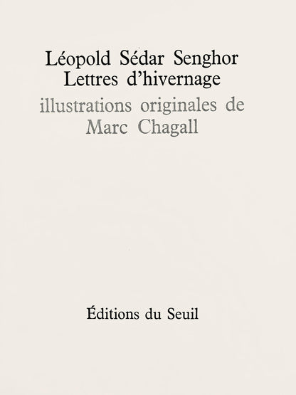 Marc Chagall, Composition, Lettres D'Hivernage, Lithograph