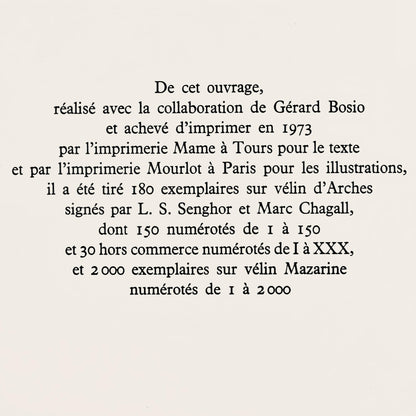 Marc Chagall, Composition, Lettres D'Hivernage, Lithograph