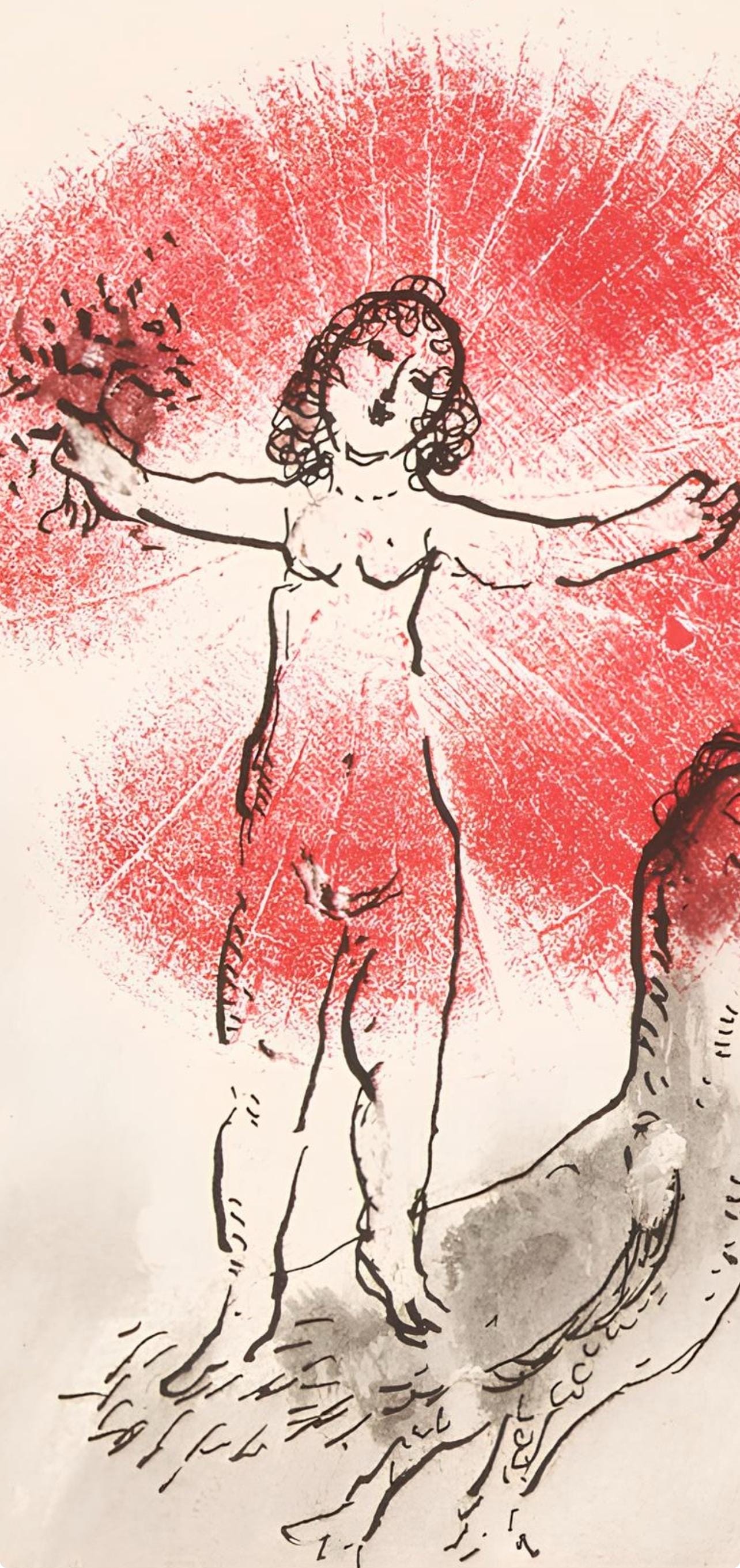 Marc Chagall, Composition, Lettres D'Hivernage, Lithograph