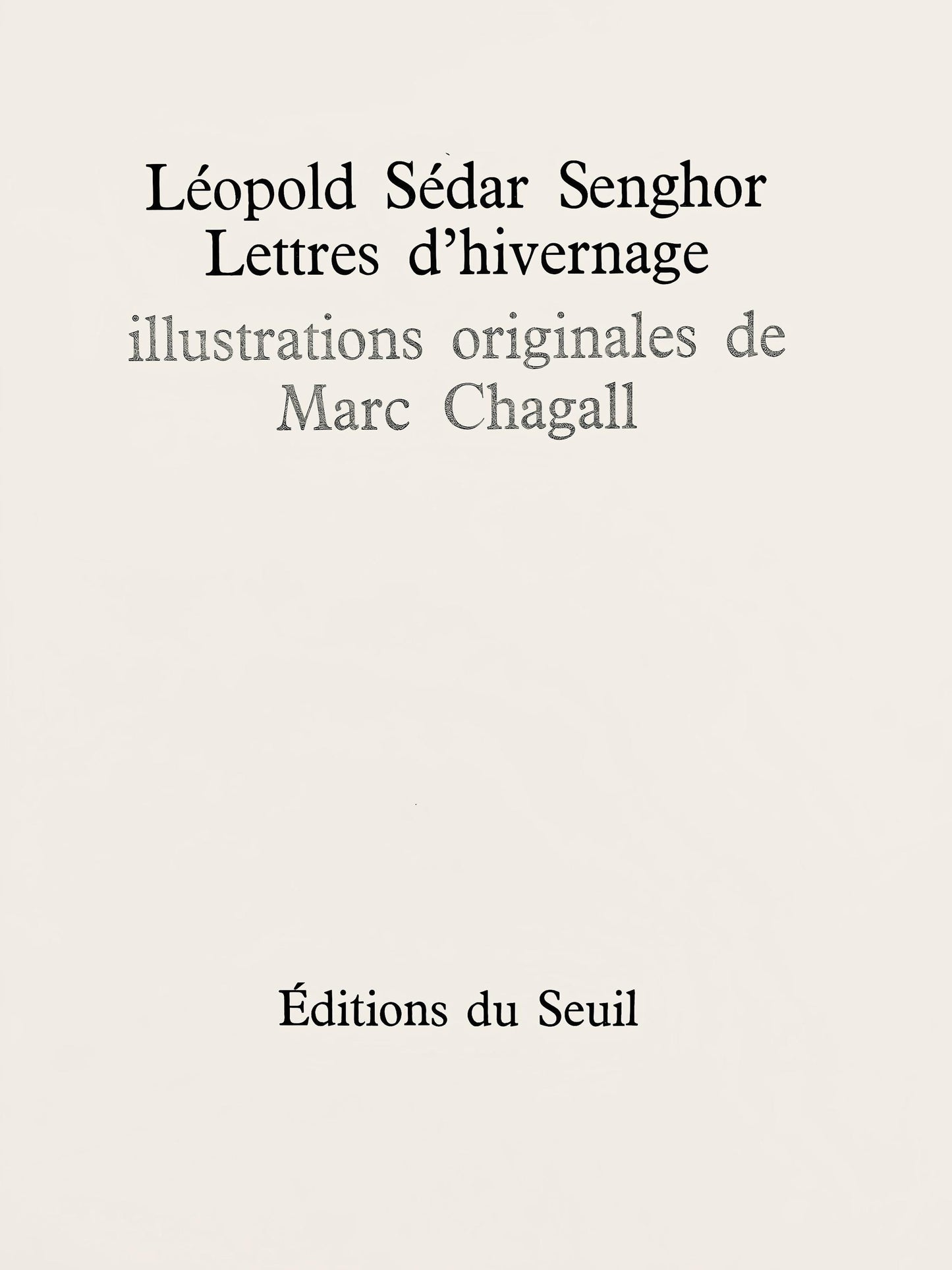 Marc Chagall, Composition, Lettres D'Hivernage, Lithograph