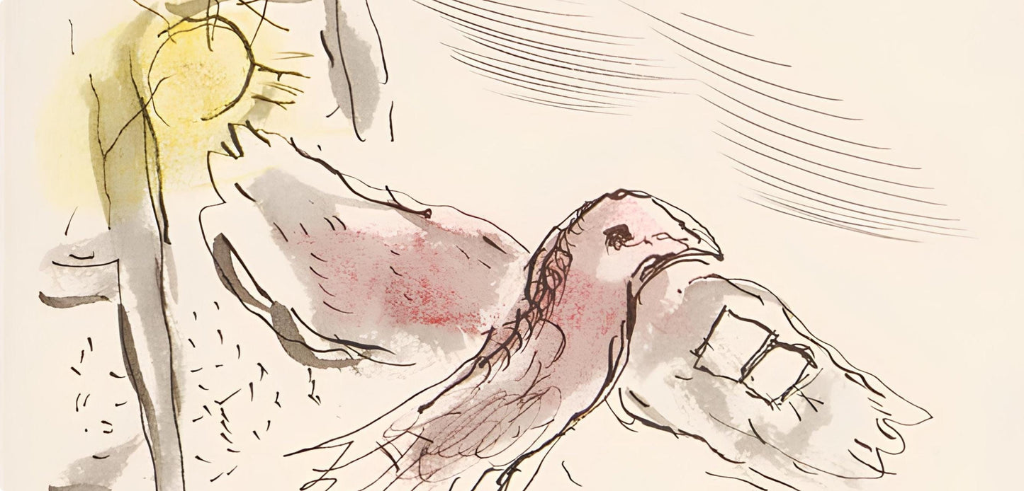 Marc Chagall, Composition, Lettres D'Hivernage, Lithograph