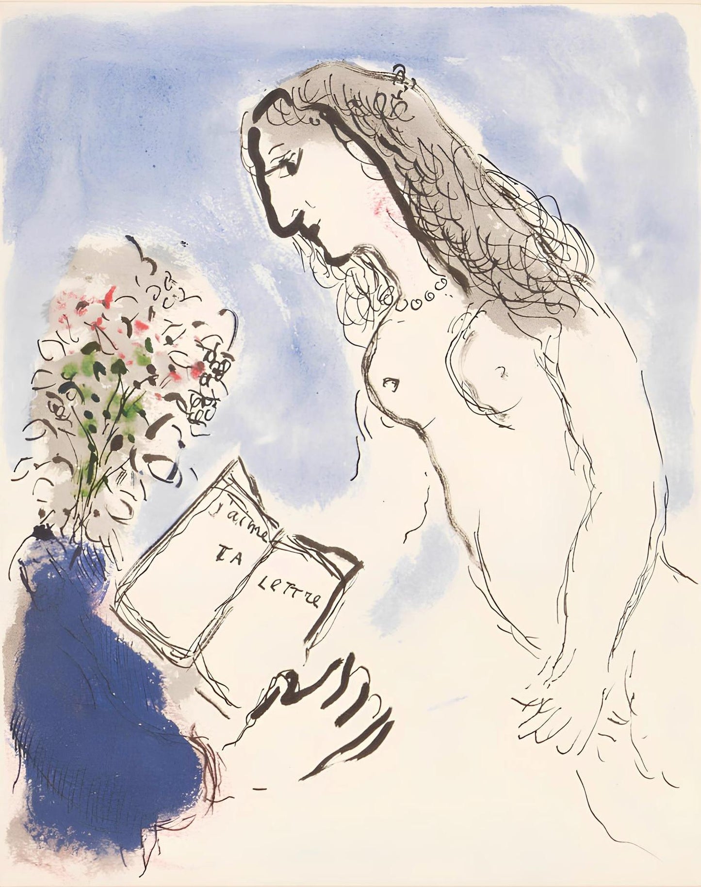 Marc Chagall, Composition, Lettres D'Hivernage, Lithograph