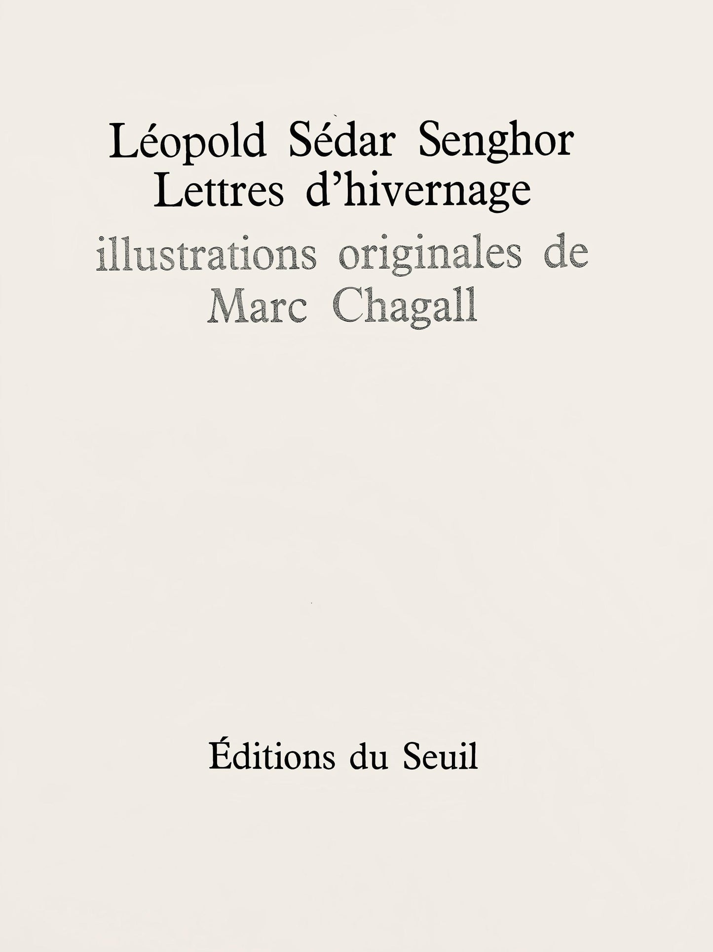 Marc Chagall, Composition, Lettres D'Hivernage, Lithograph