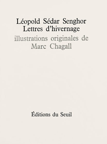 Marc Chagall, Composition, Lettres D'Hivernage, Lithograph