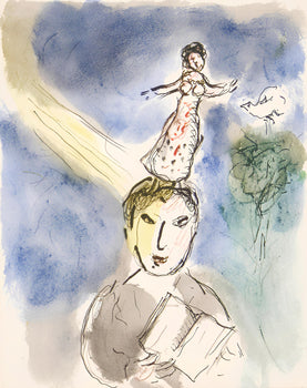 Marc Chagall, Composition, Lettres D'Hivernage, Lithograph