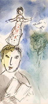 Marc Chagall, Composition, Lettres D'Hivernage, Lithograph