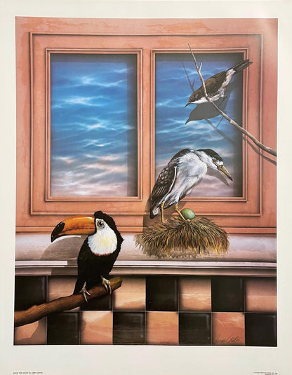 James Carter, Bird House, Original Edition Offset Lithograph