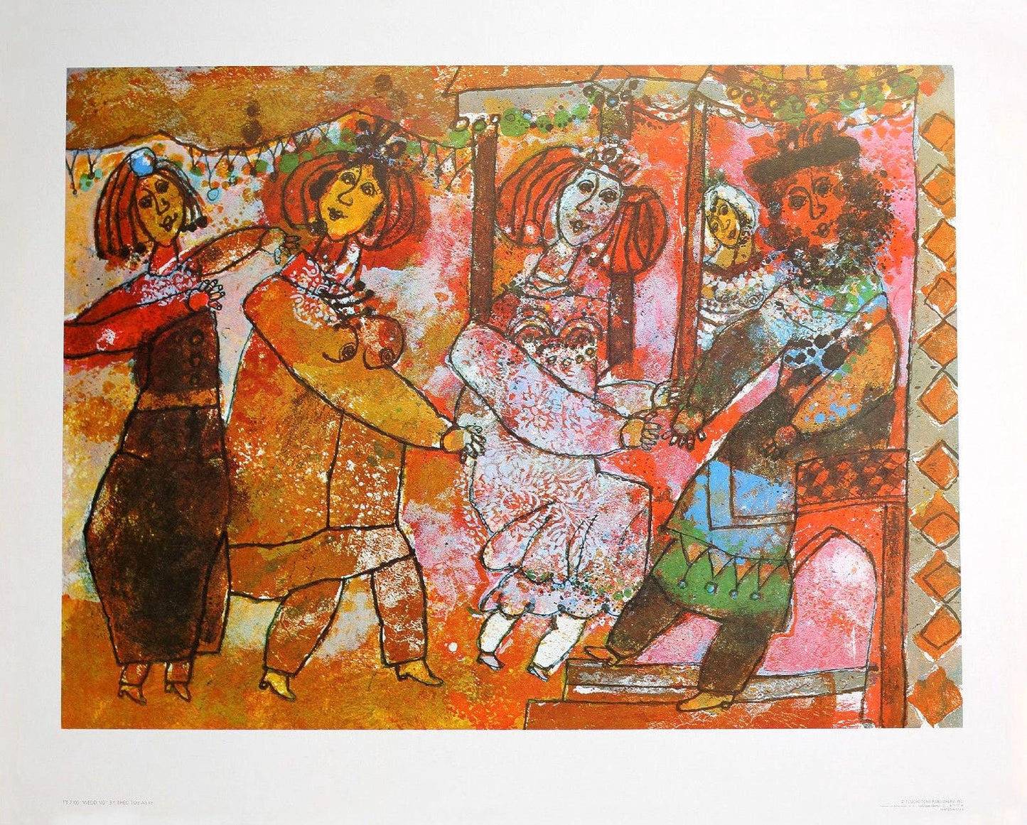 Tho Tobiasse, The Wedding, Original Edition Offset Lithograph